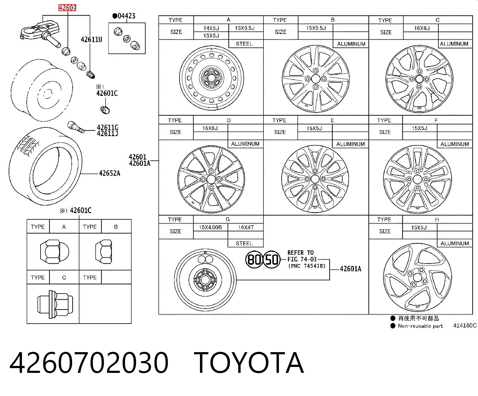 Toyota Corolla  Lastik basınç sensörü orijinal