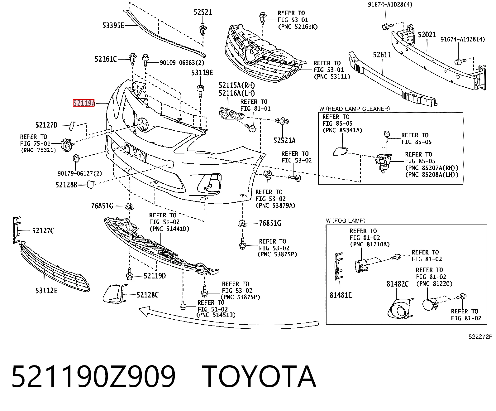 Toyota Corolla  Ön tampon fiyatları