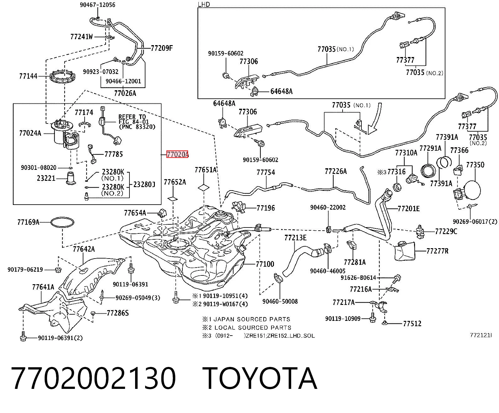 Toyota Corolla  Yakıt pompası