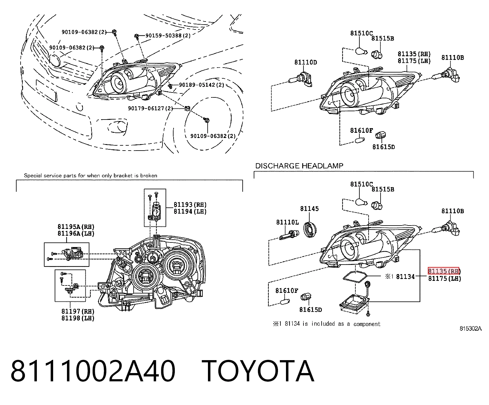 Toyota Corolla Sağ ön far