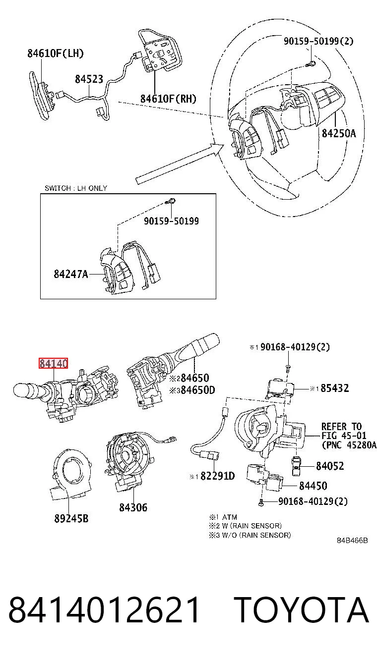 Toyota Corolla  Kumanda Kolu Sol