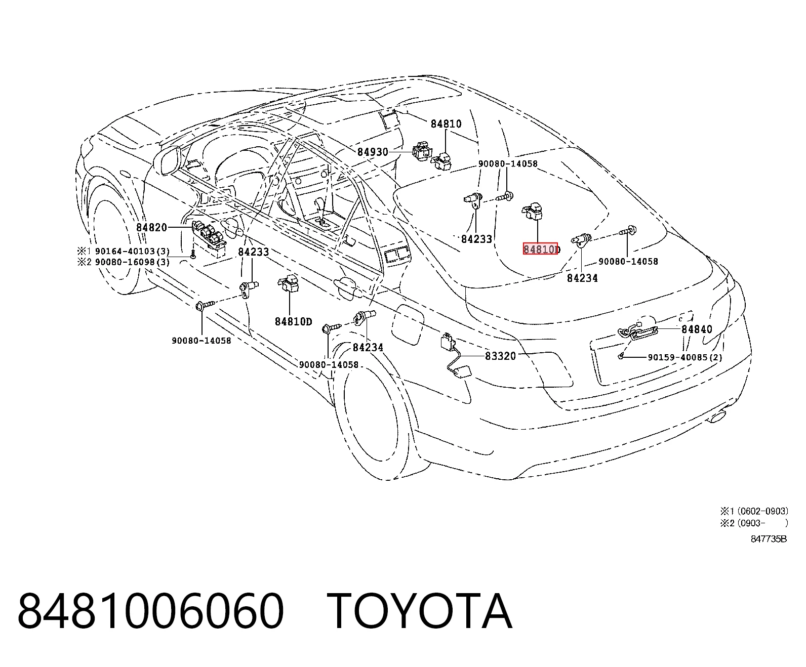 Toyota Corolla  (2006 - 2014) Ön sağ cam kaldırma motoru açma düğmesi 