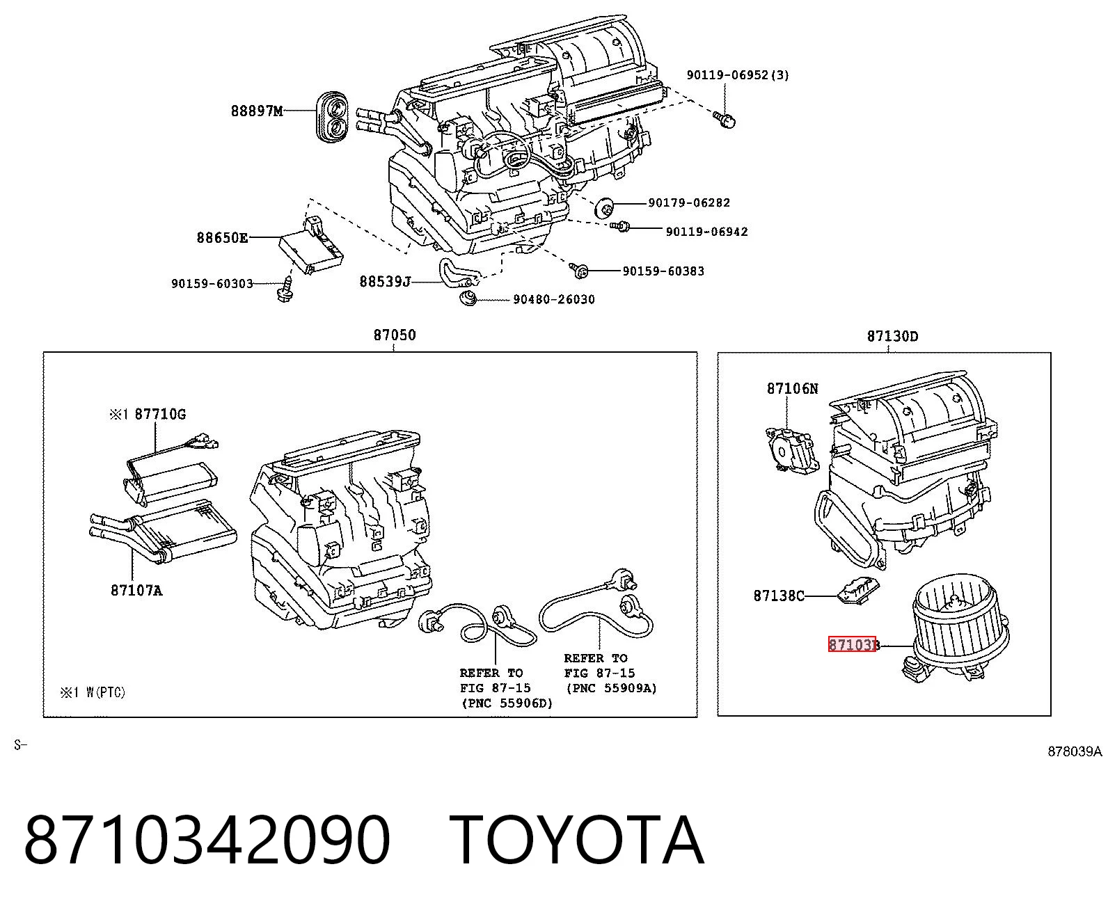 Toyota Corolla  (2006 - 2014) Isıtıcı fan motoru (iç mekân ısıtıcısı) fiyatları