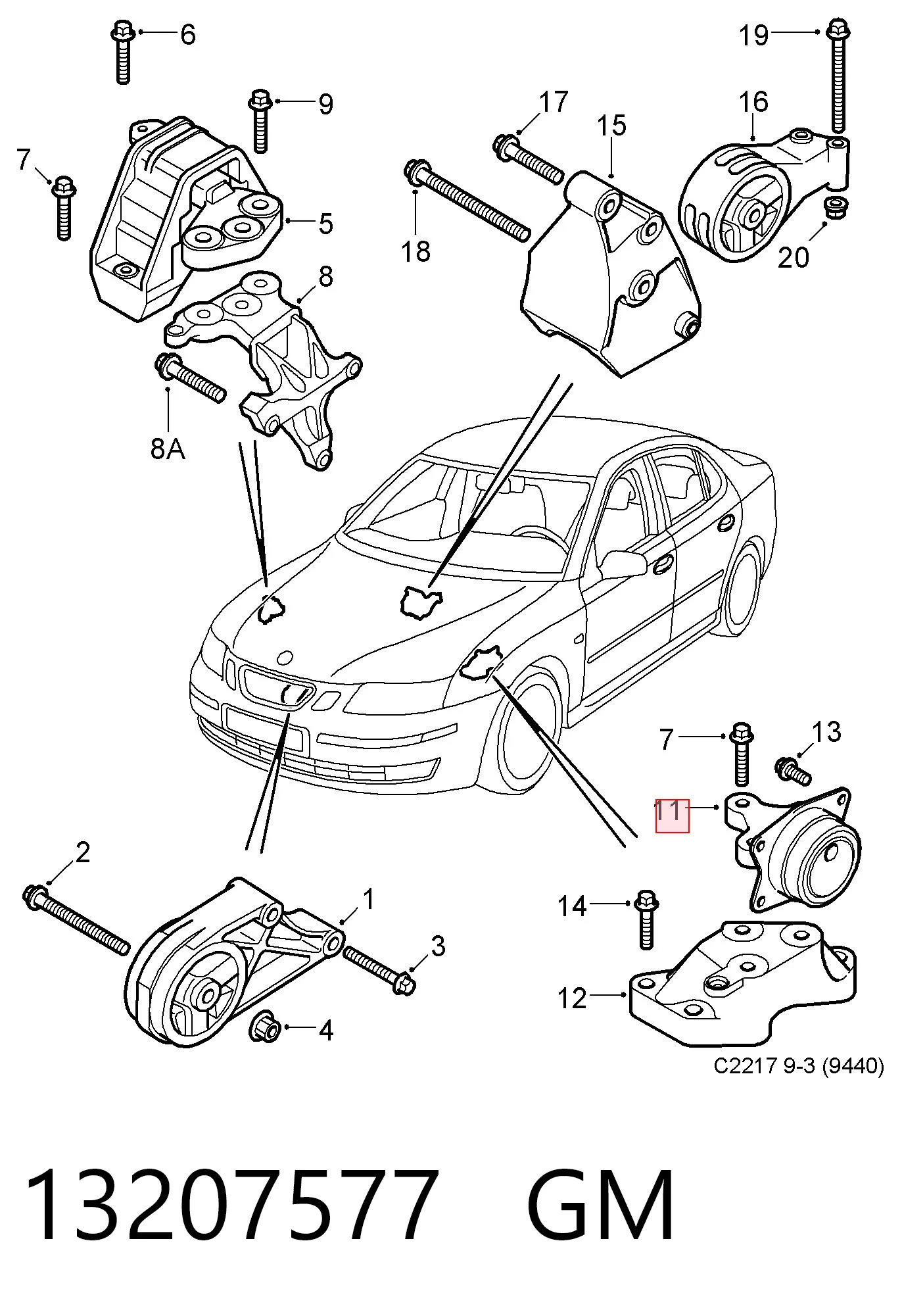Vectra C Sol Motor Kulağı