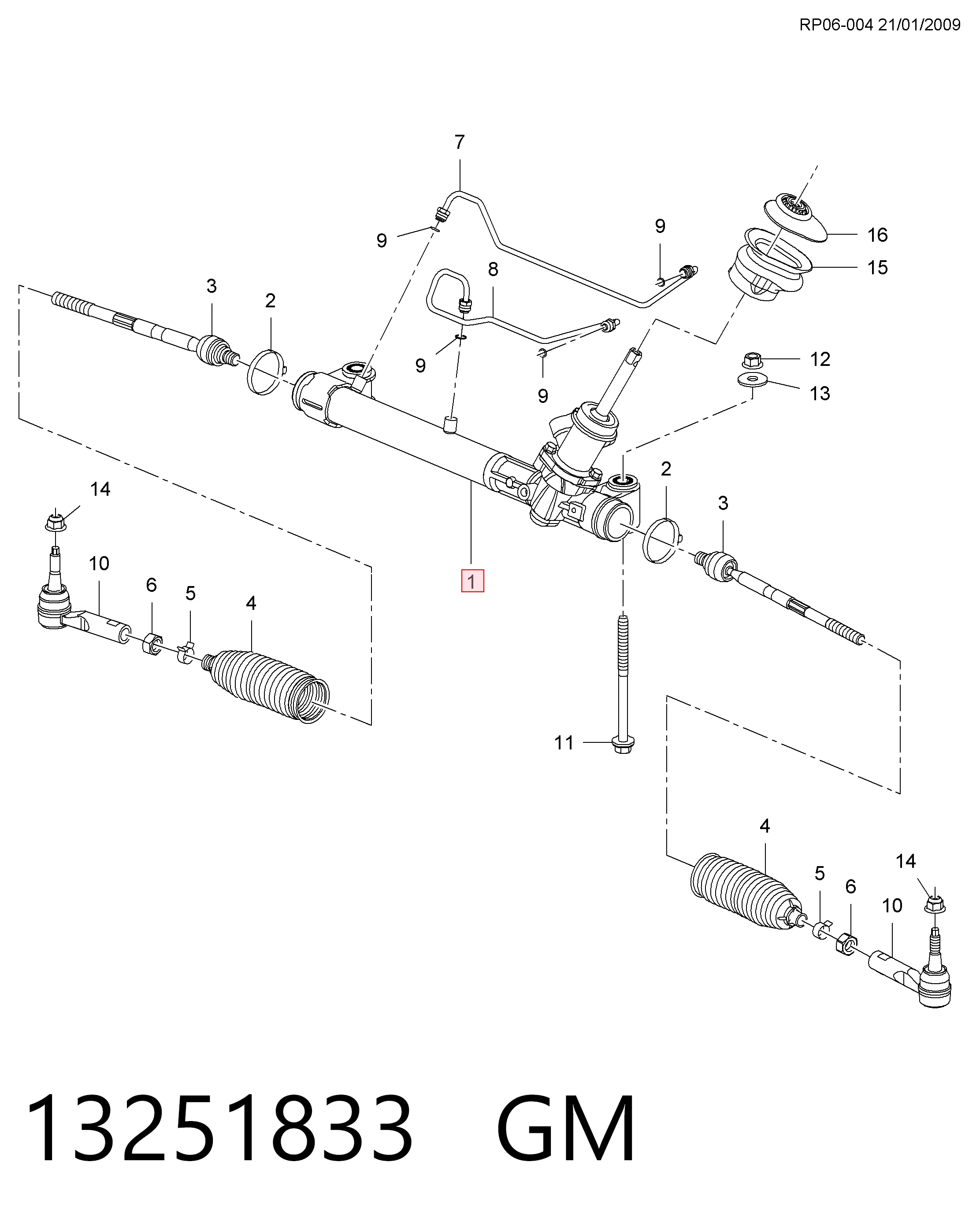 Chevrolet Cruze  (2009 - 2026) Direksiyon kremayeri 