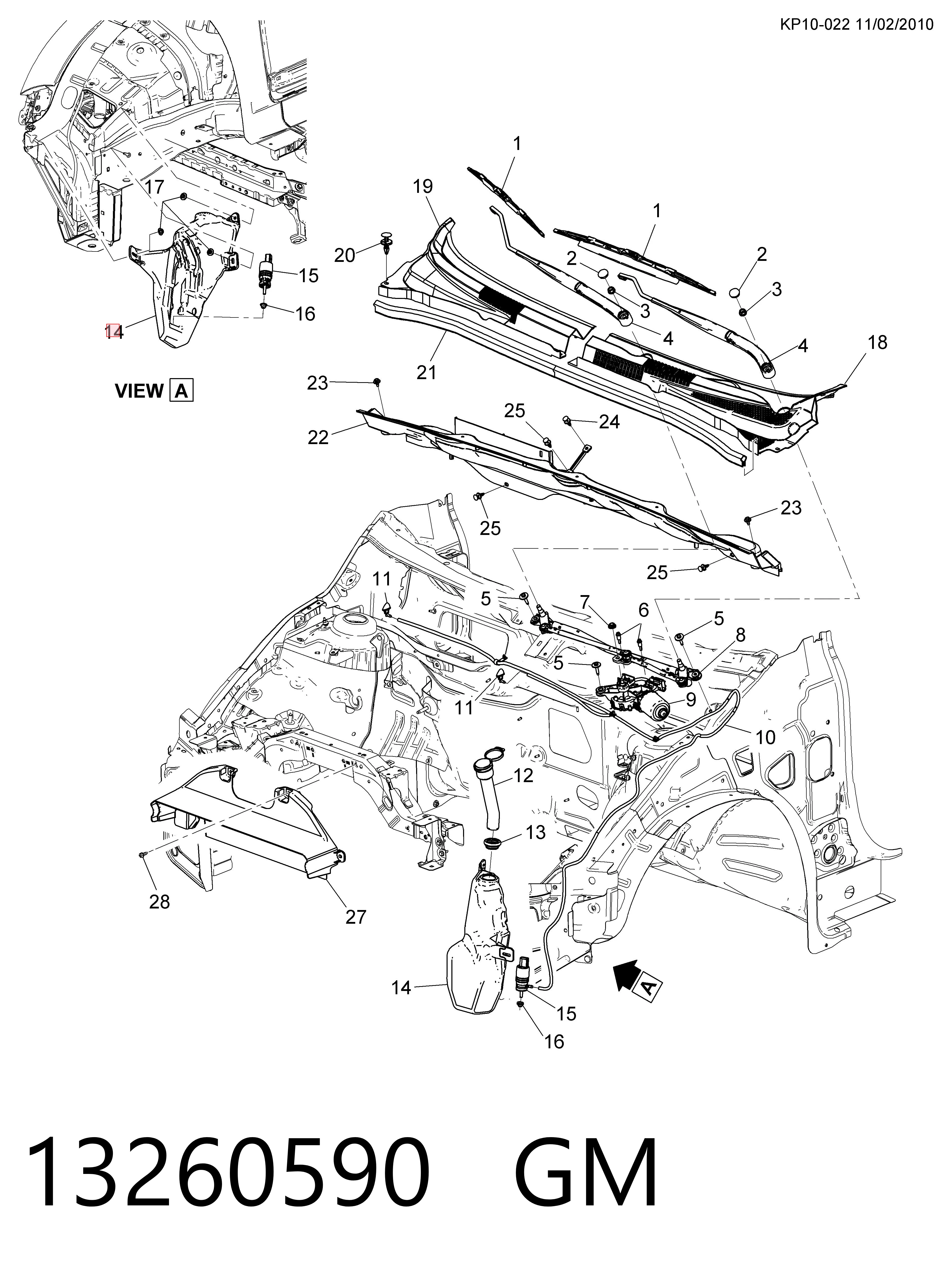 Chevrolet Cruze  (2009 - 2026) Cam yıkama su deposu çıkma