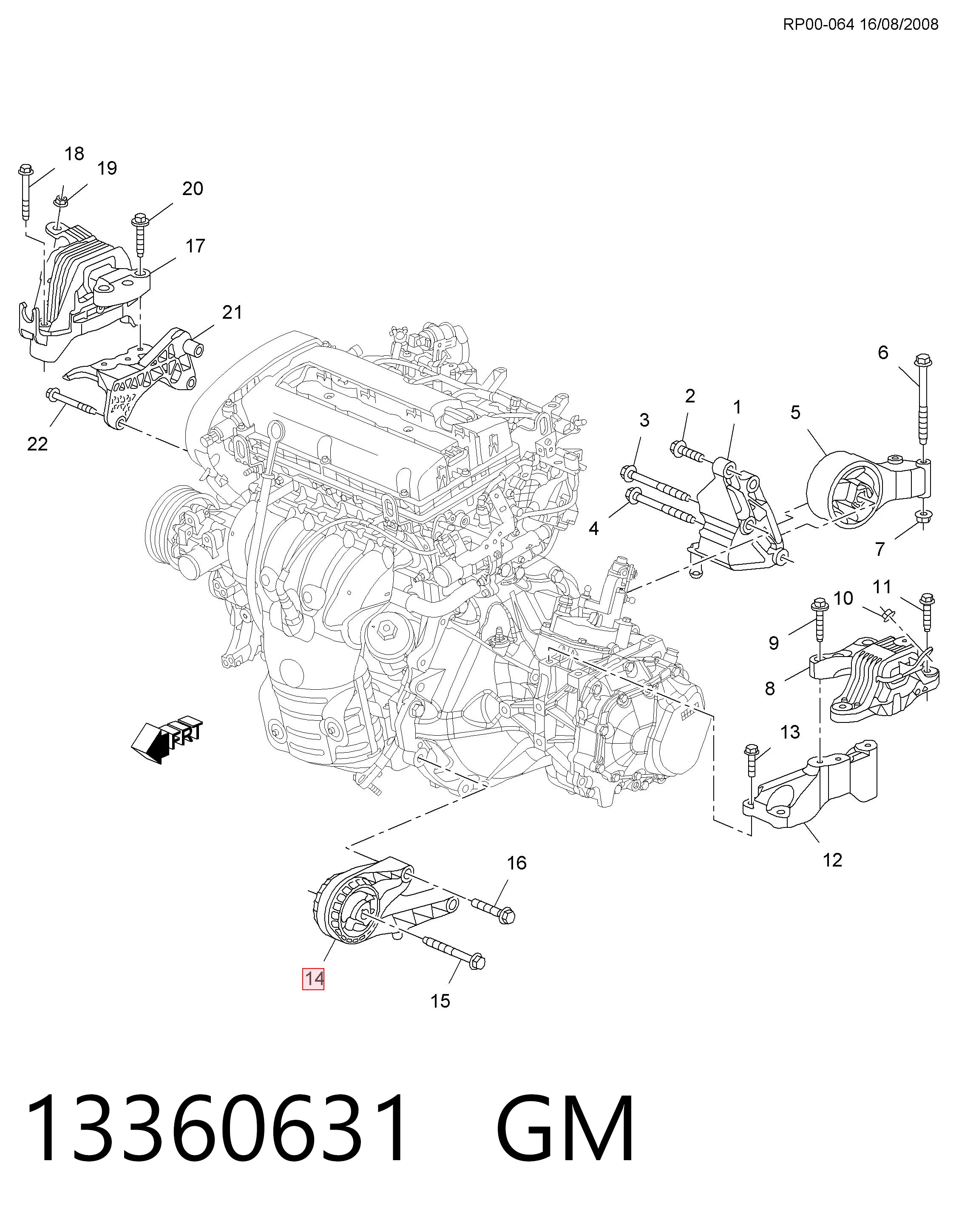Chevrolet Cruze  (2009 - 2026) Ön motor takozu fiyatı