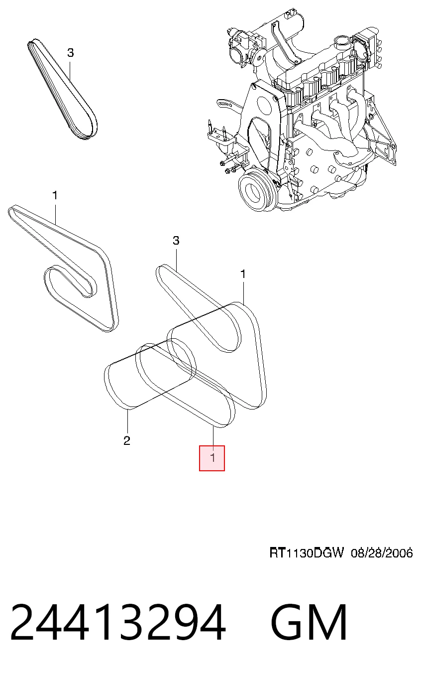 Chevrolet Cruze  Alternatör kayışı