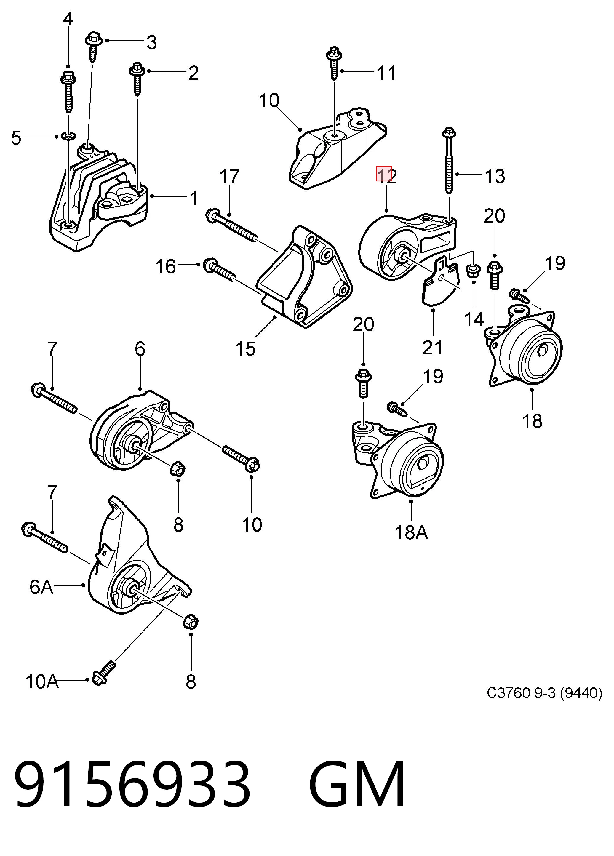 Opel Vectra C Arka motor kulağı