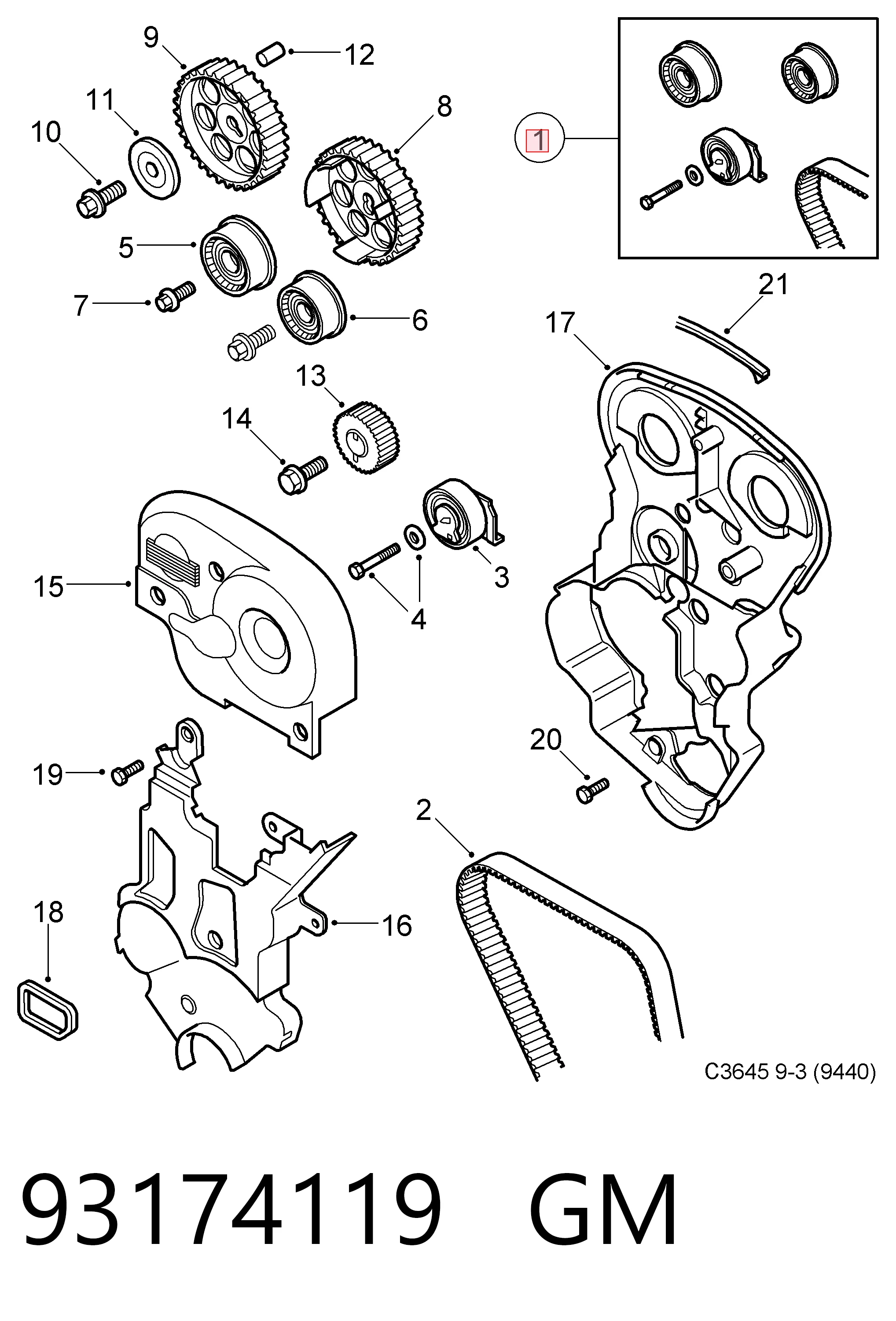 Opel Corsa  (2000 - 2006) Triger kayışı seti fiyatları