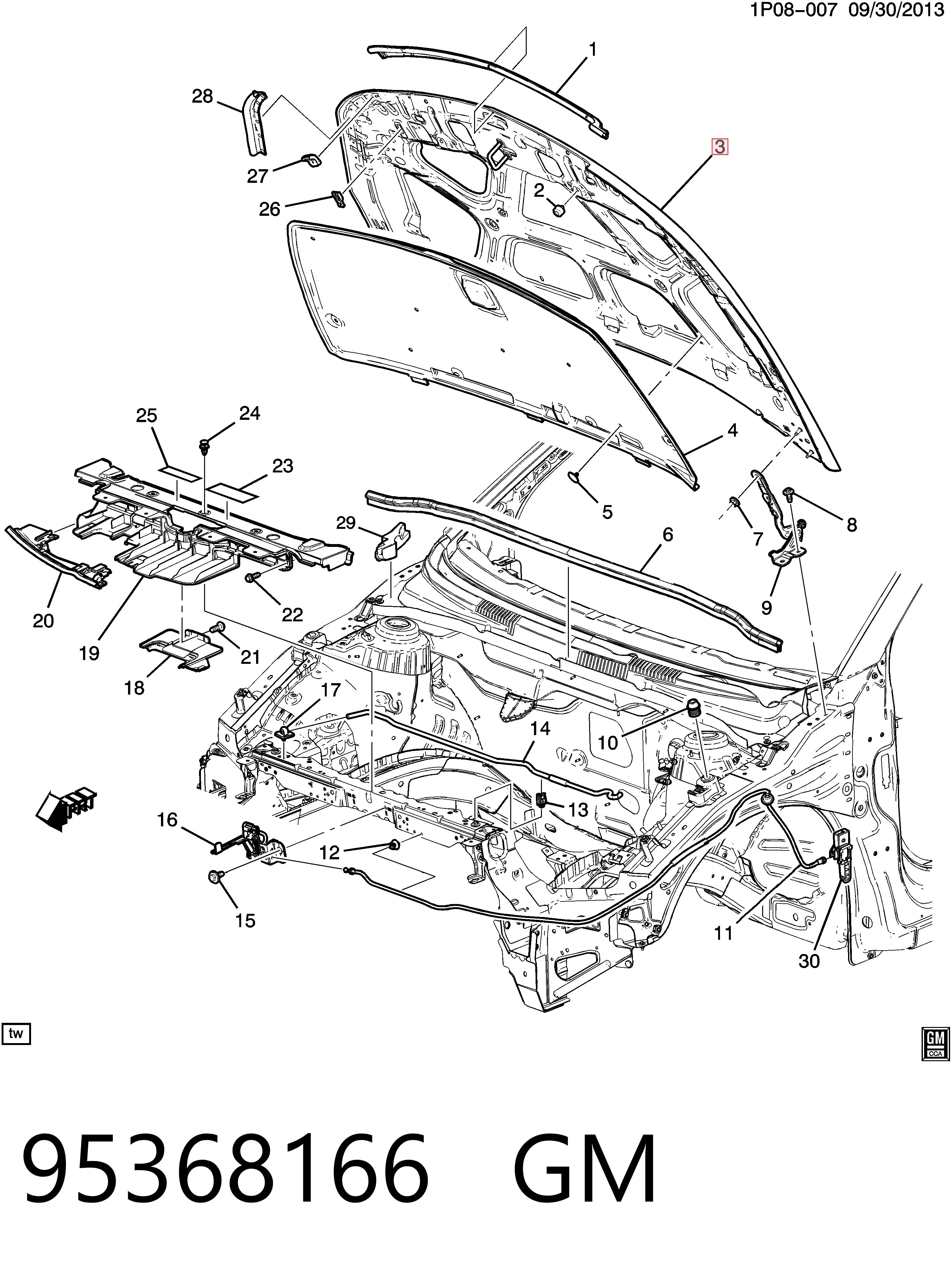 Chevrolet Cruze  (2009 - 2026) Kaput satın al