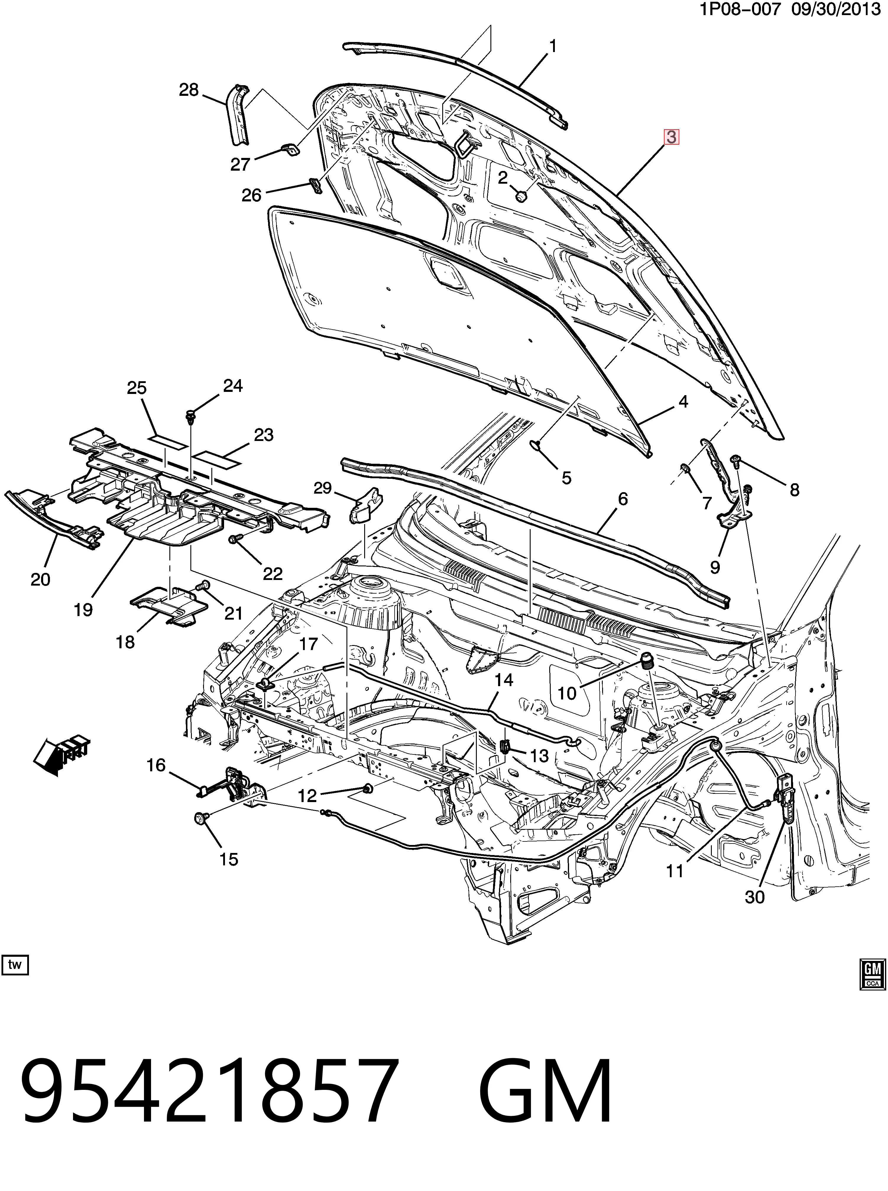 Chevrolet Cruze  (2009 - 2026) Kaput 