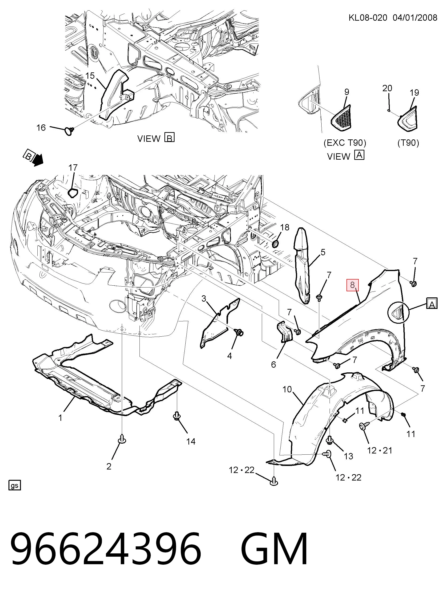 Chevrolet Captiva I Sağ ön çamurluk