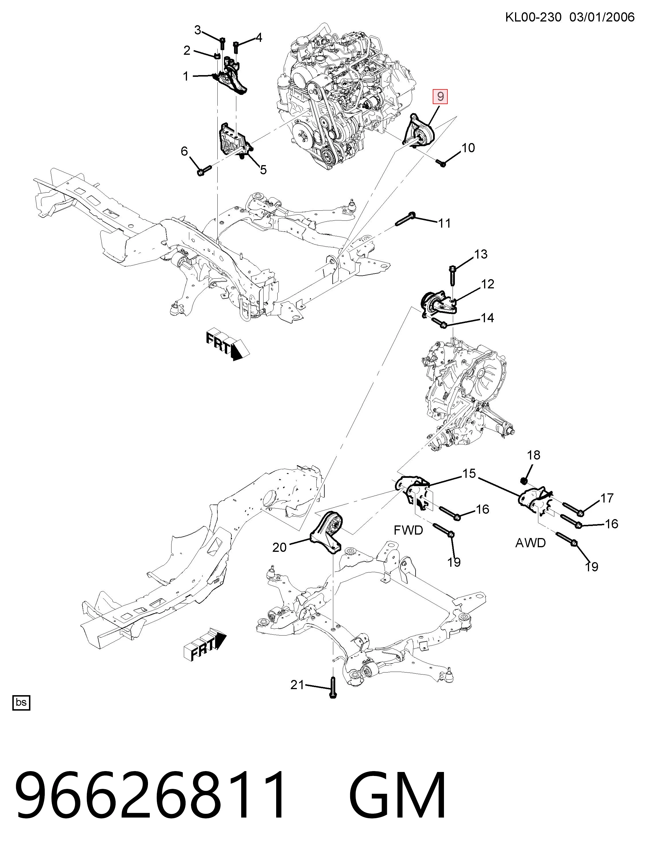 Chevrolet Captiva I (2006 - 2010) Ön motor takozu fiyatı