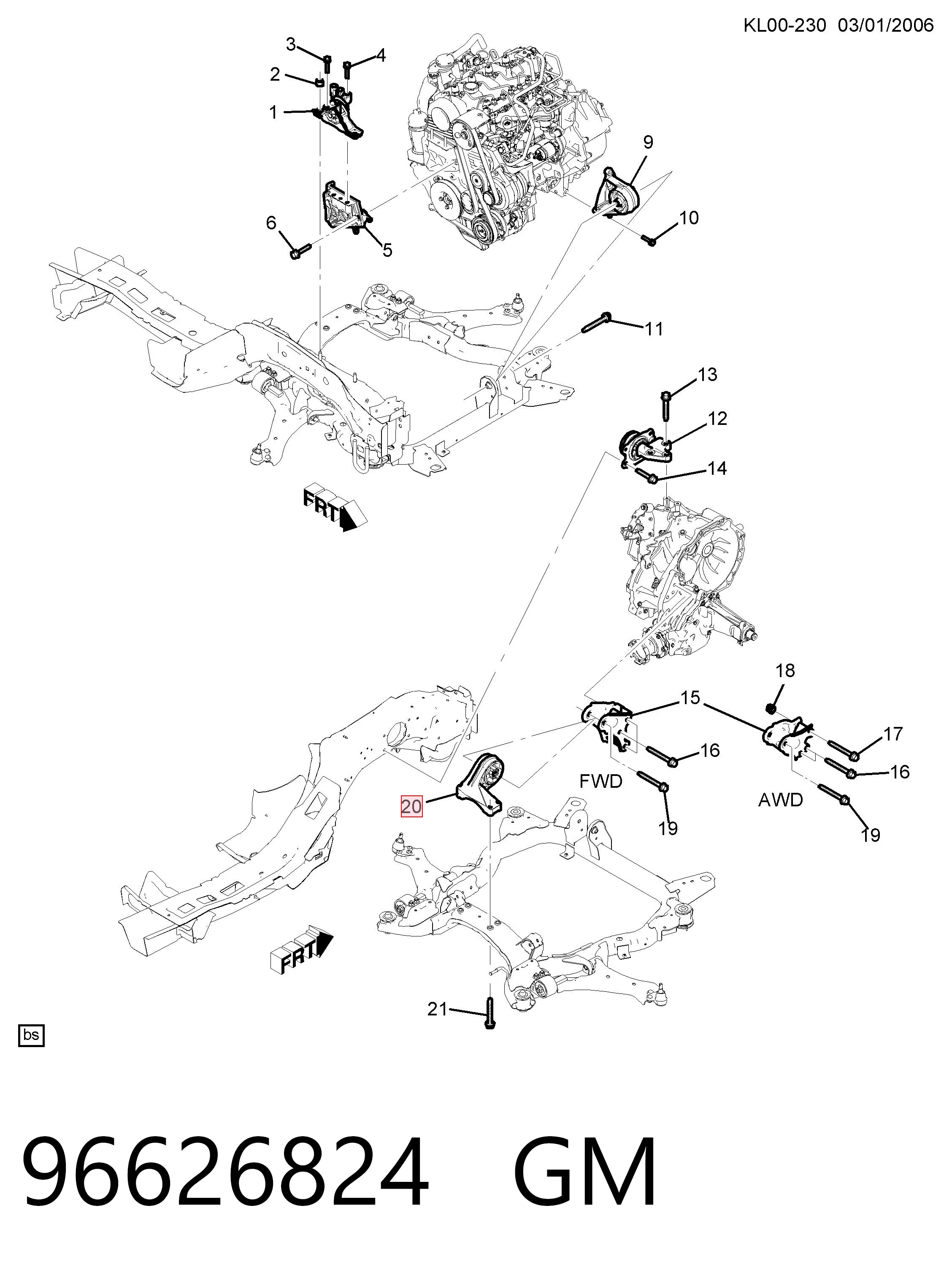 Chevrolet Captiva I Arka motor kulağı