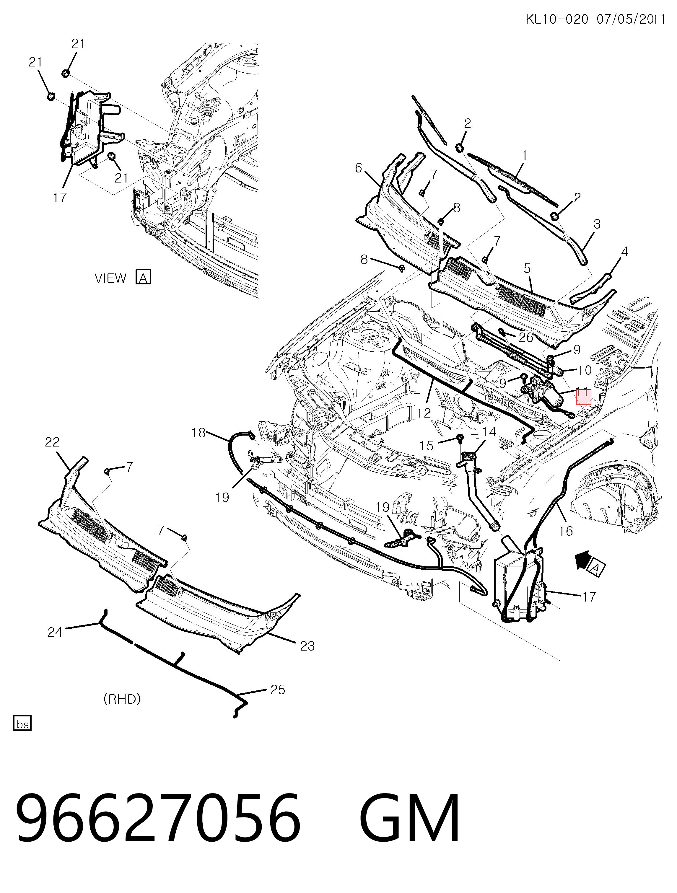 Chevrolet Captiva I (2006 - 2010) Ön cam silecek motoru fiyatı