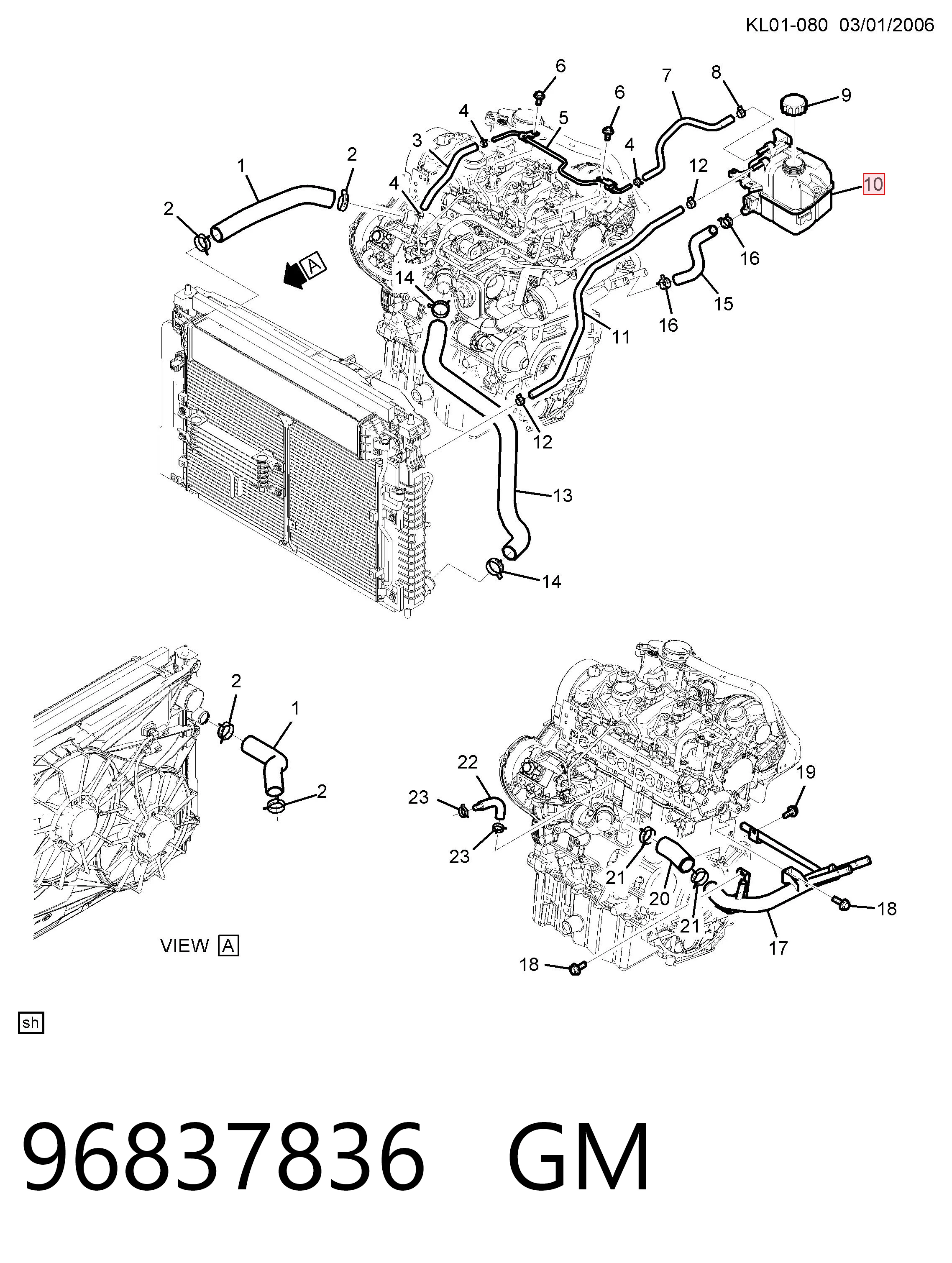 Chevrolet Captiva I (2006 - 2010) Genleşme su deposu çıkma