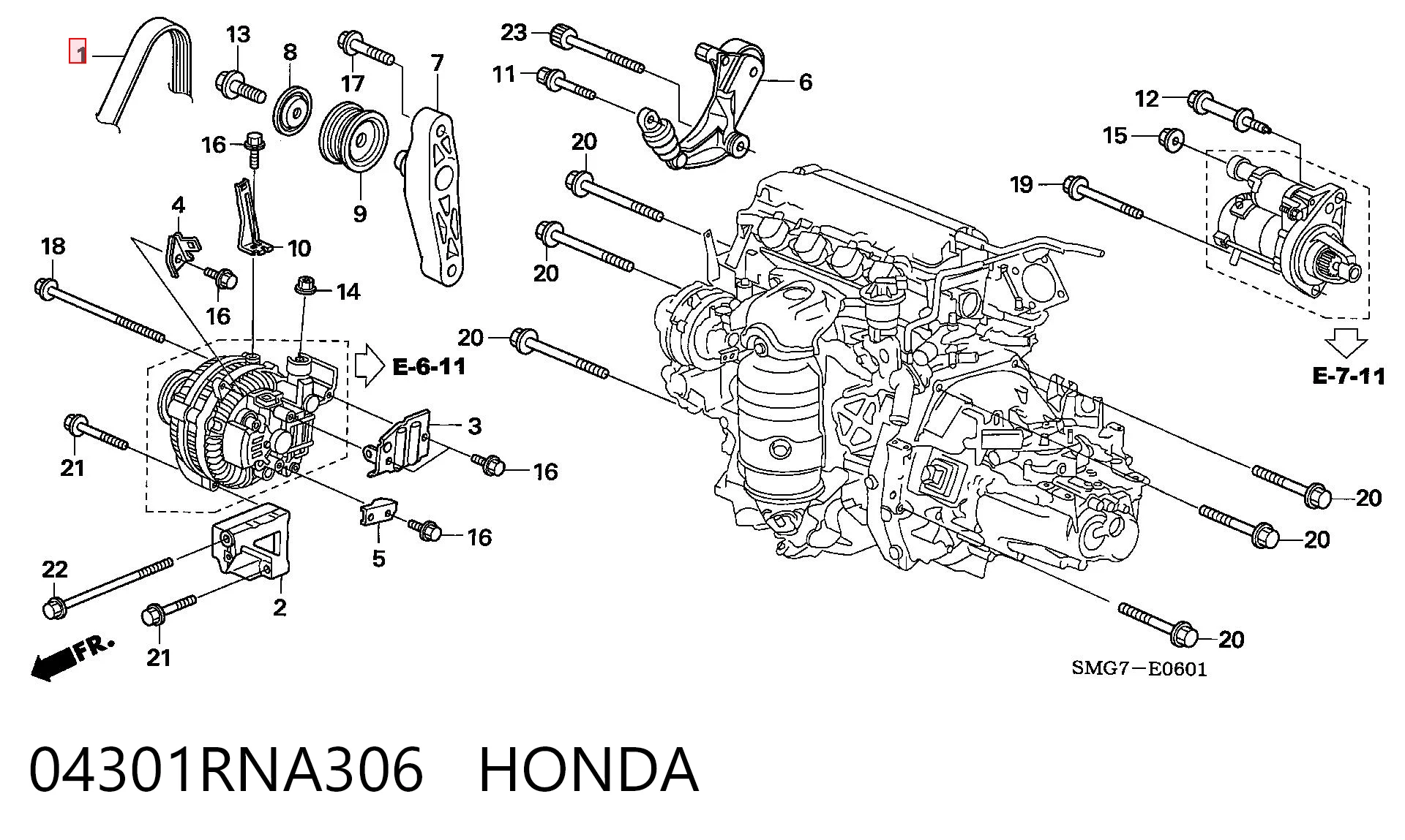 Honda Civic VIII şarj dinamosu kayışı