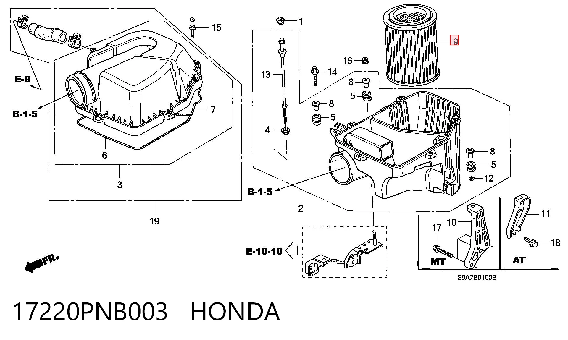 17220PNB003 Honda