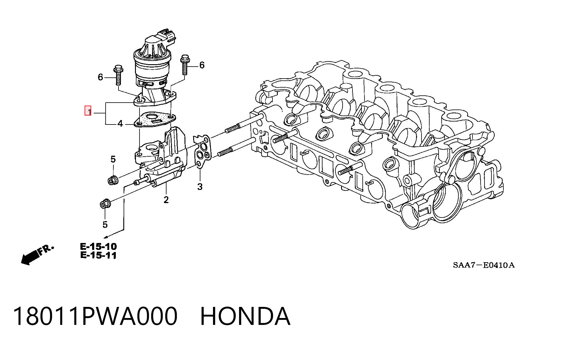 Honda Civic VIII EGR vanası