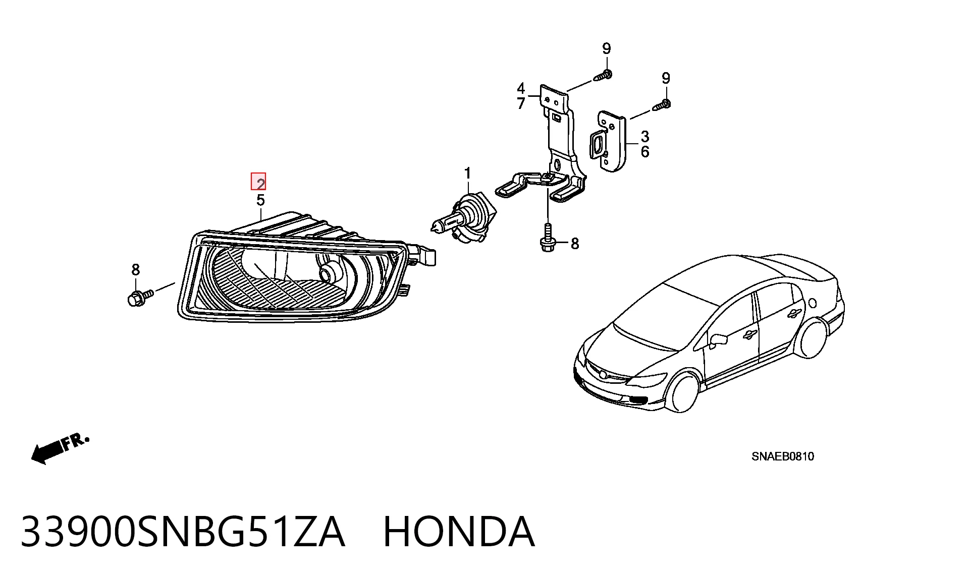 Honda Civic VIII Sağ sis farı Türkiye fiyatı