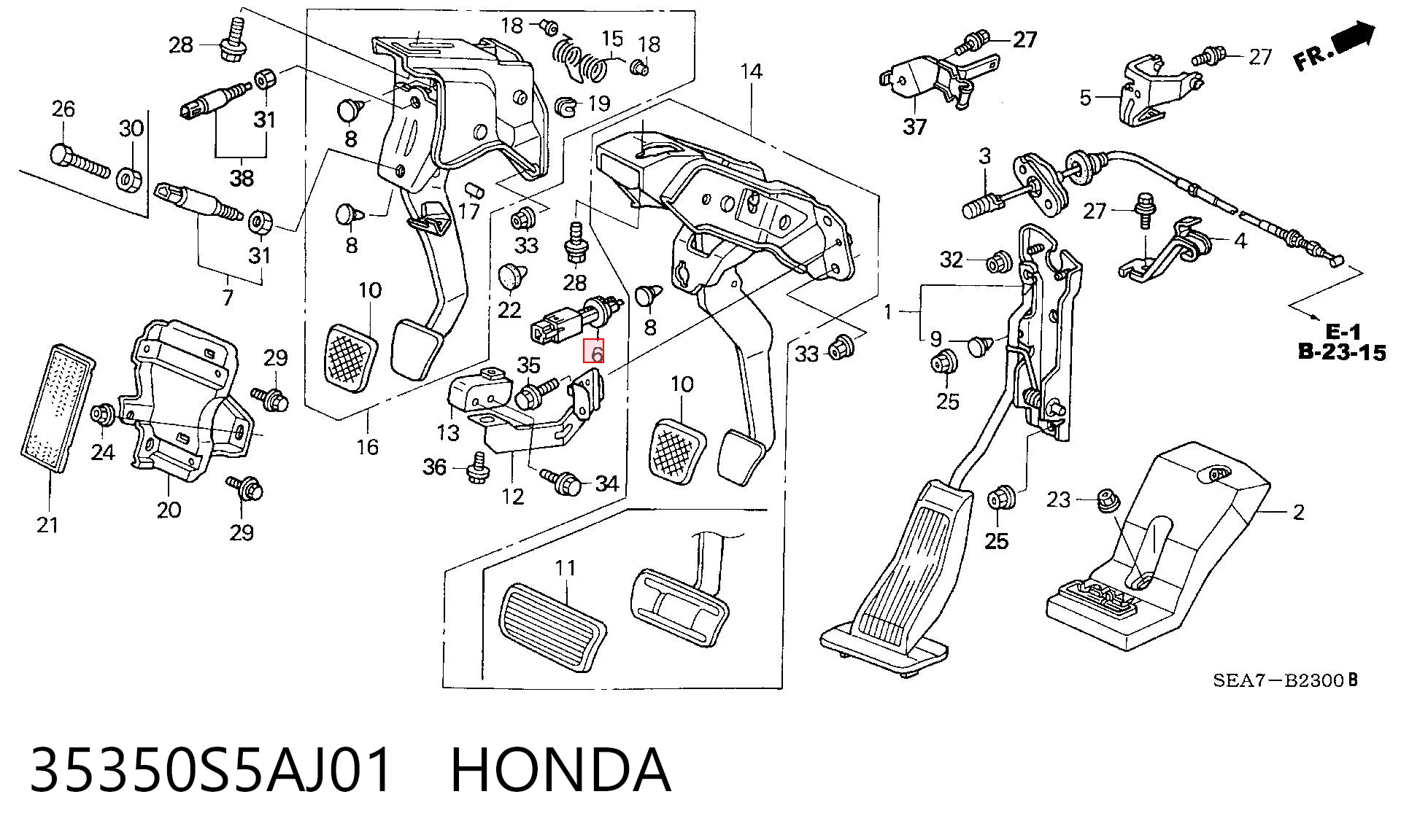 Honda Civic VIII Fren Pedal Müşürü