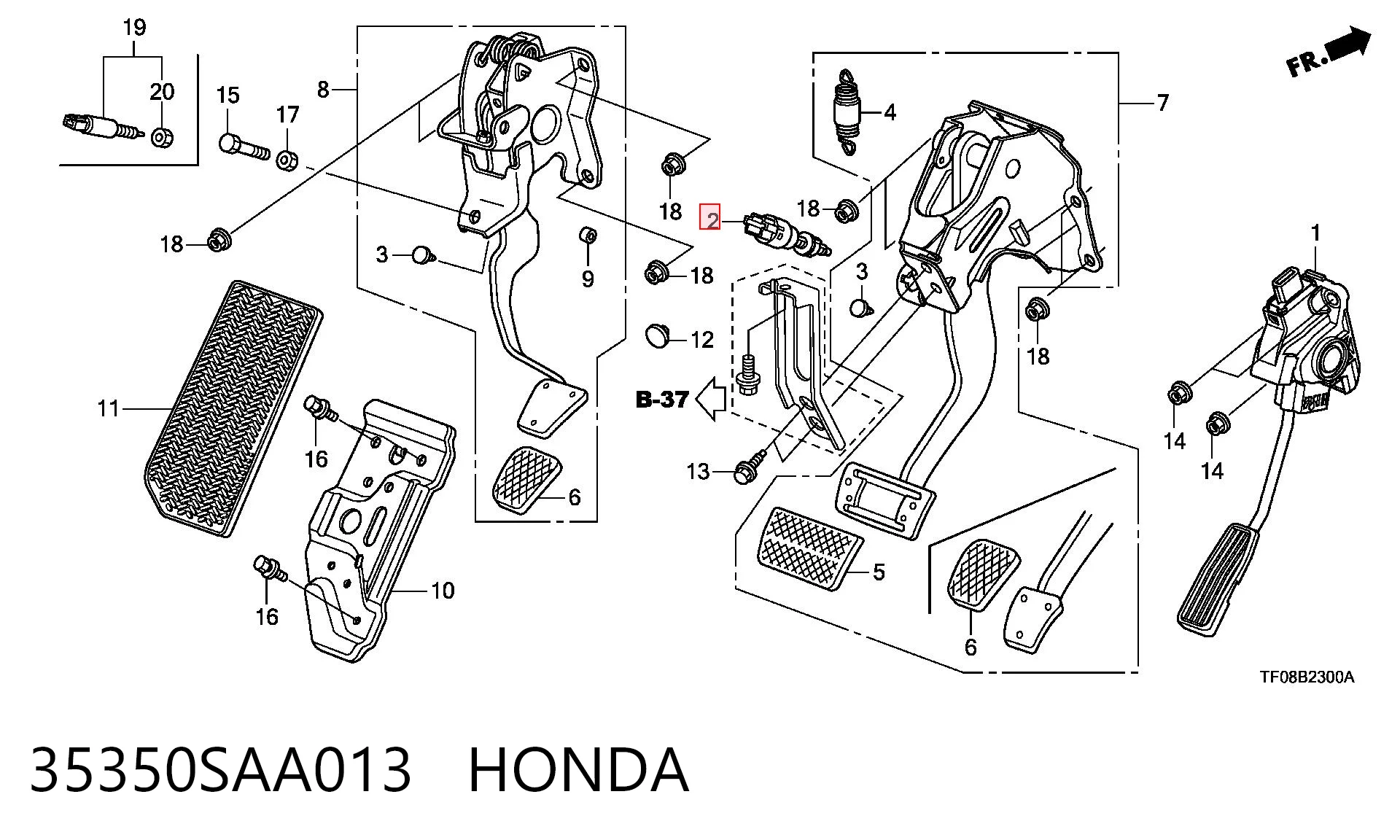 Honda Civic VIII (2005 - 2013) Stop lambası müşiri fiyatları