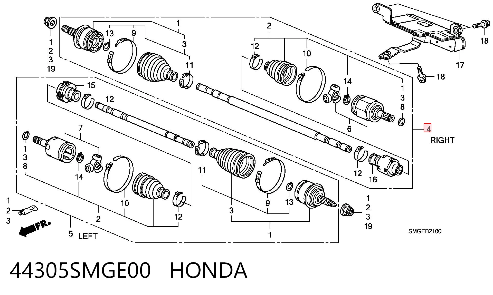Honda Civic VIII Sağ aks