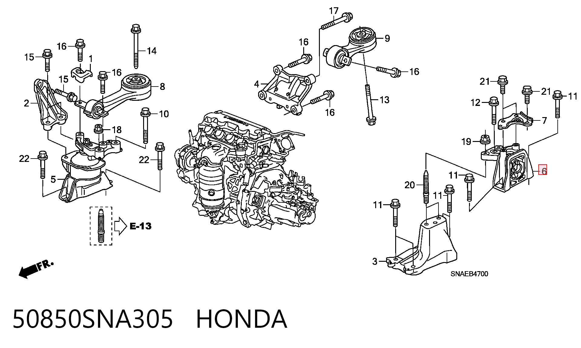 Honda Civic VIII Sol Motor Kulağı Türkiye fiyatı