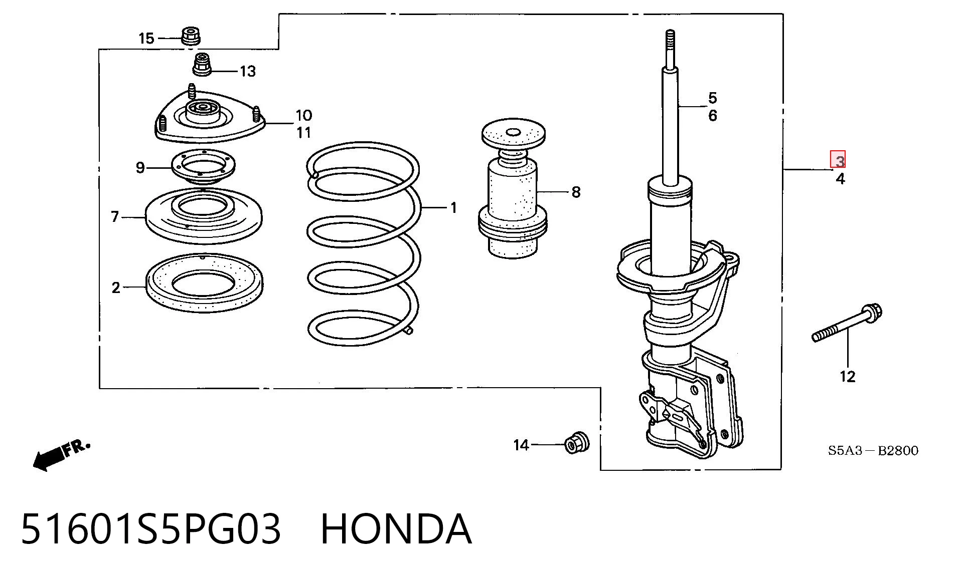 51601S5PG03 Honda