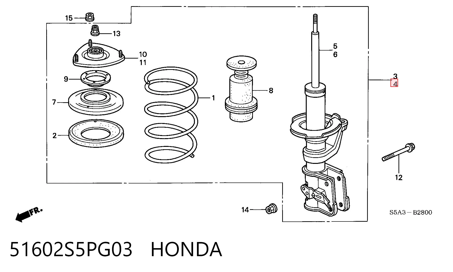 51602S5PG03 Honda