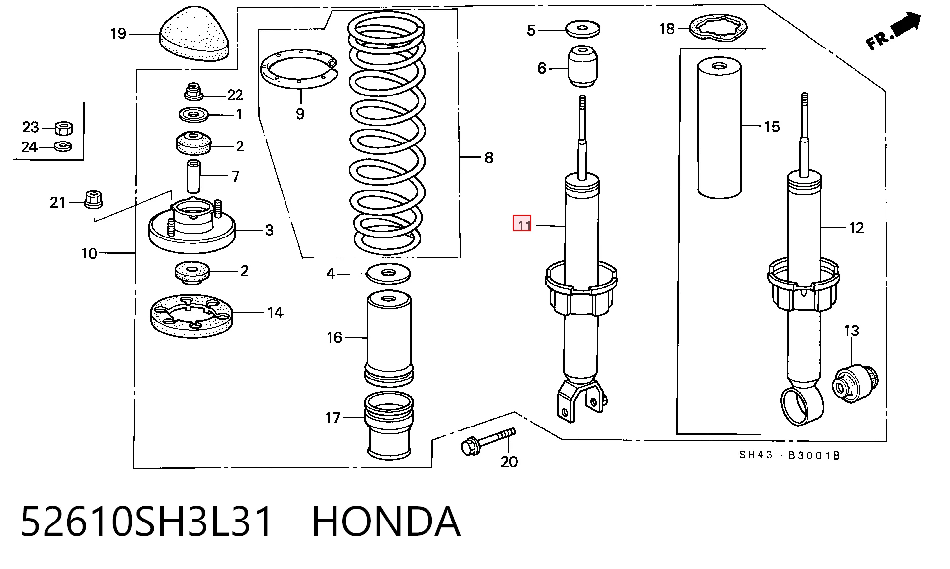 52610SH3L31 Honda