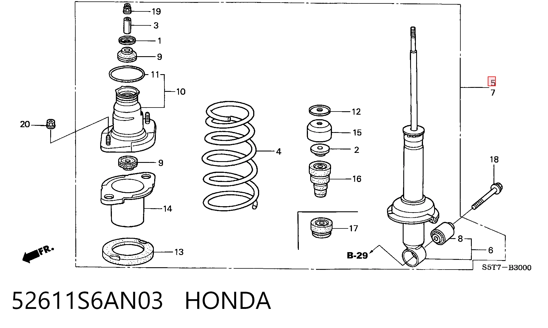 52611S6AN03 Honda