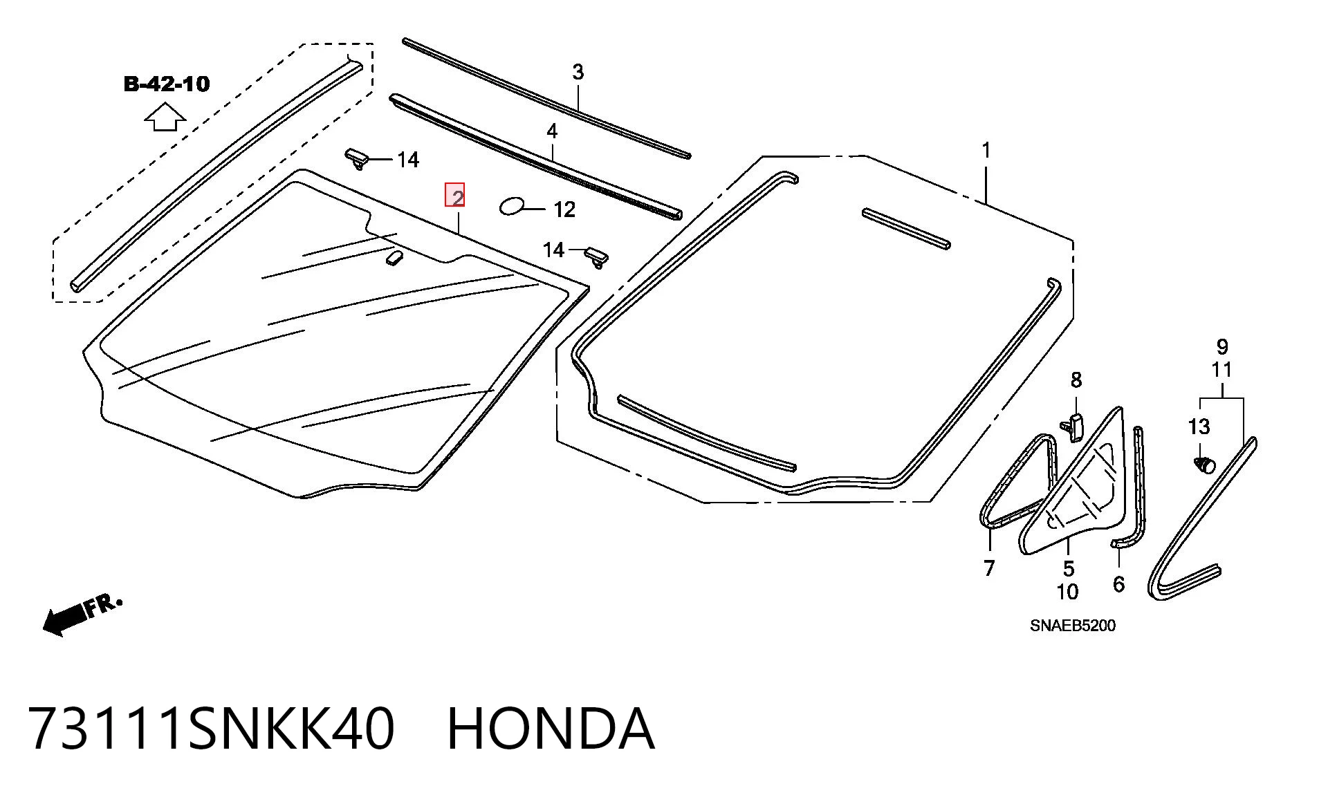 Honda Civic VIII (2005 - 2013) Ön cam fiyatı