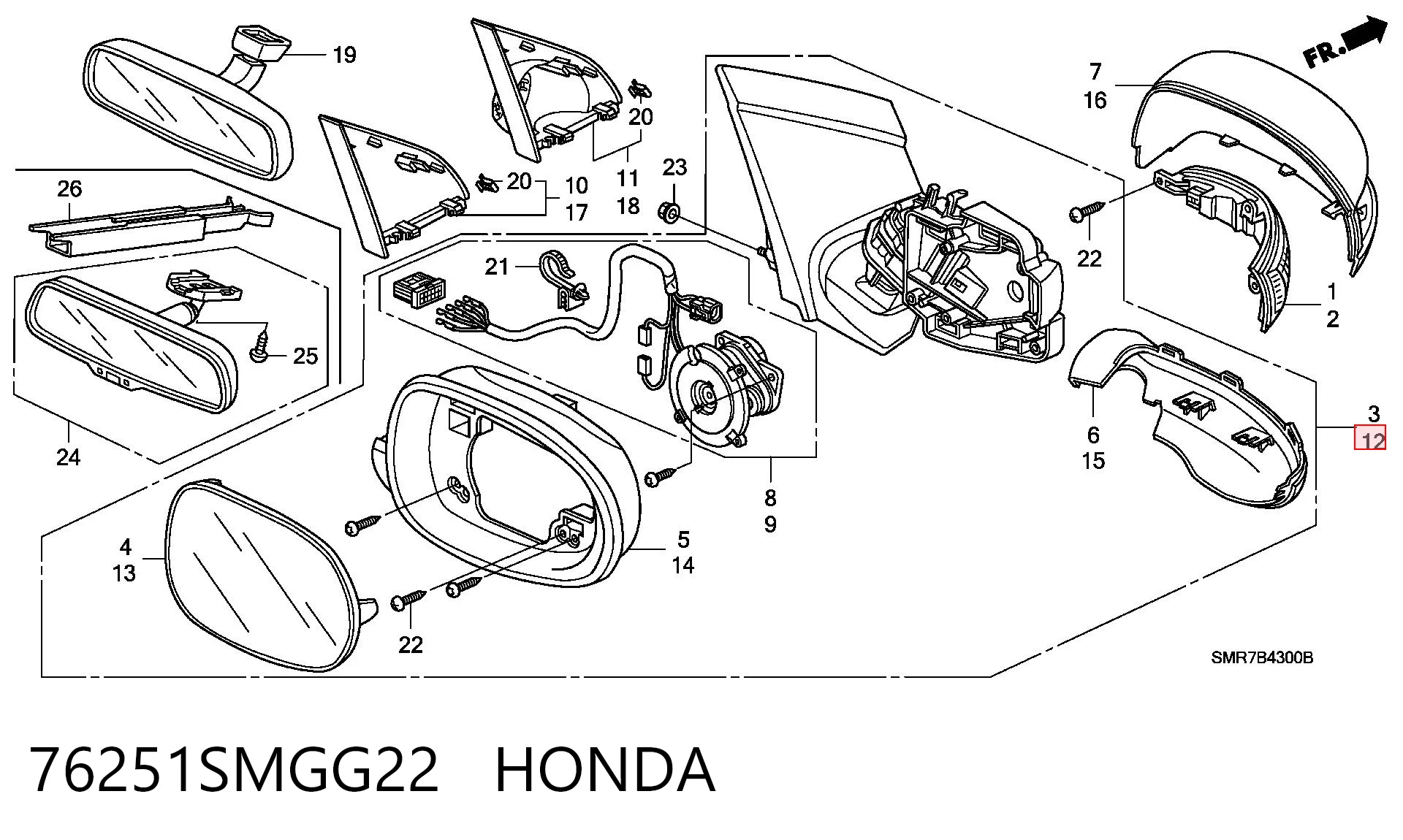 Honda Civic VIII Yan ayna Türkiye fiyatı