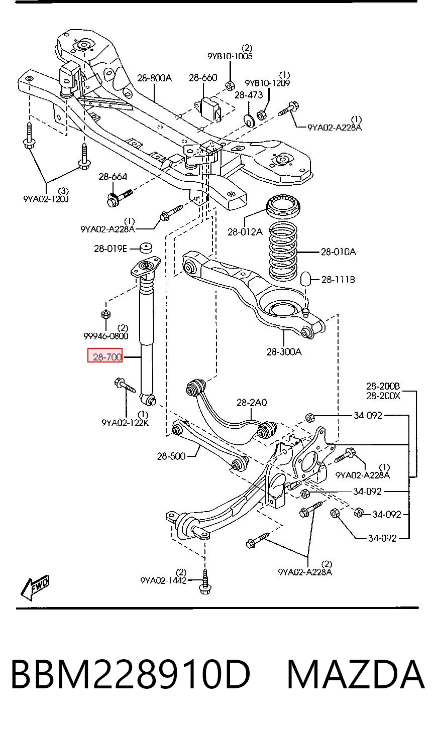 BBM228910D Mazda