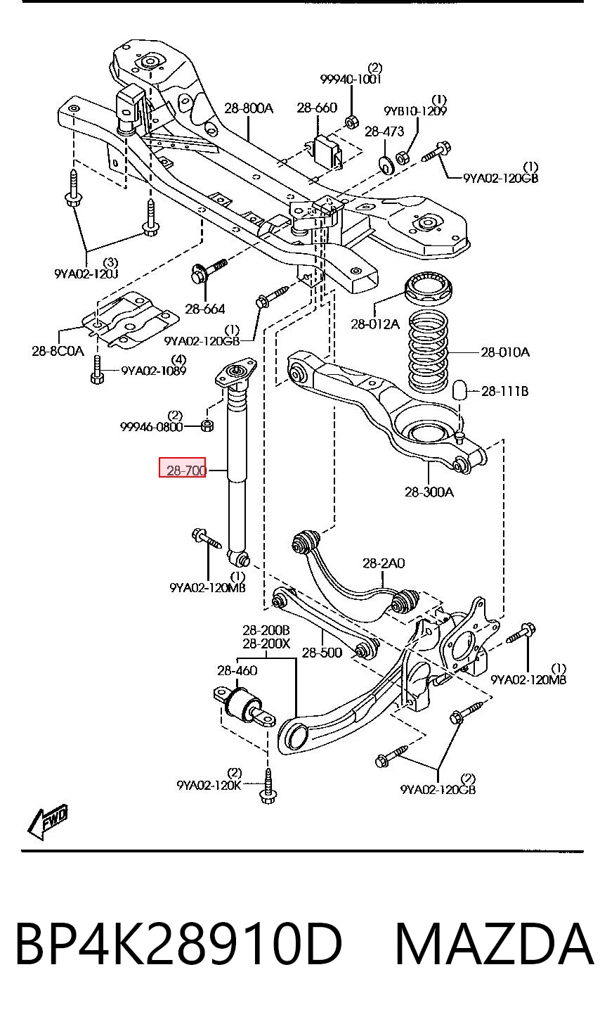 BP4K28910D Mazda