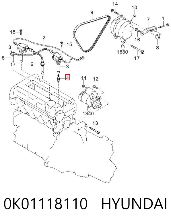 0K01118110 Hyundai/Kia