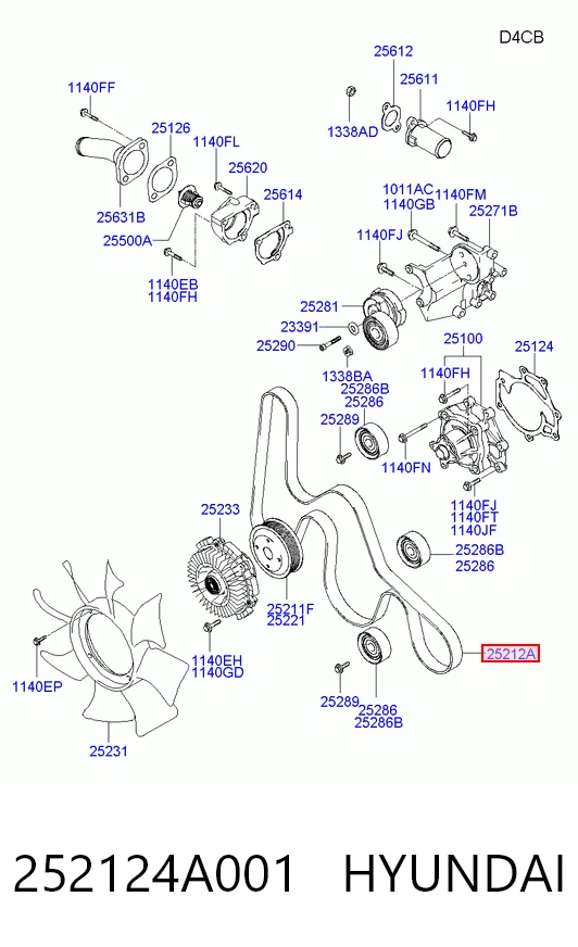 252124A001 Hyundai/Kia