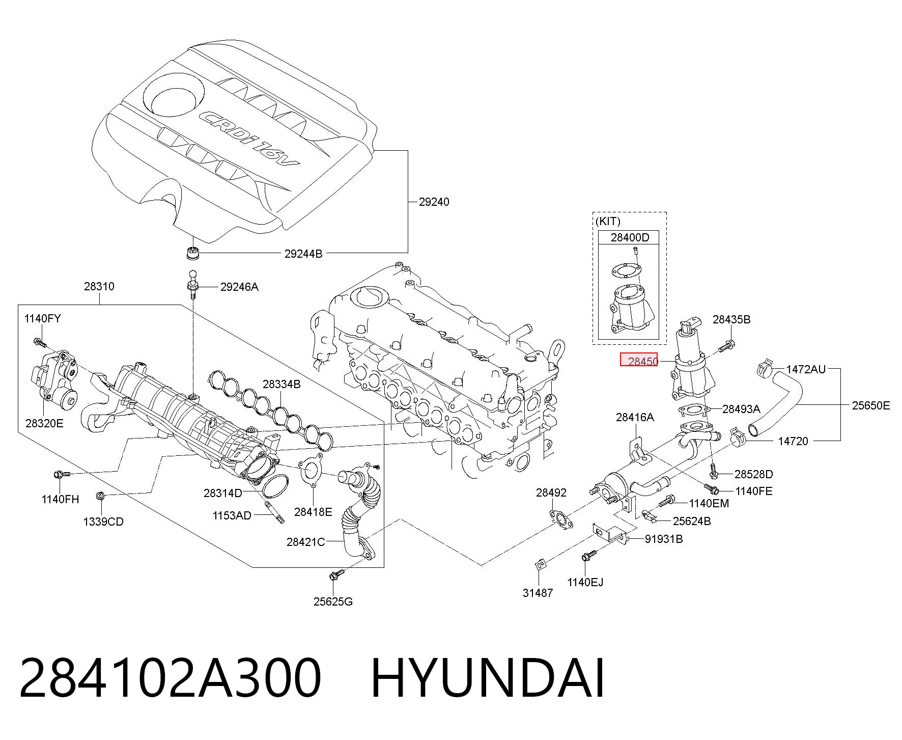 Hyundai I20 I EGR vanası