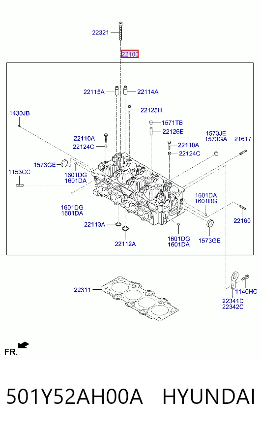 Hyundai I20  (2008 - 2012) Silindir kapağı 