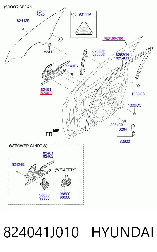 I20 I hatchback (PB) (2008 - 2012) Sağ Ön cam krikosu