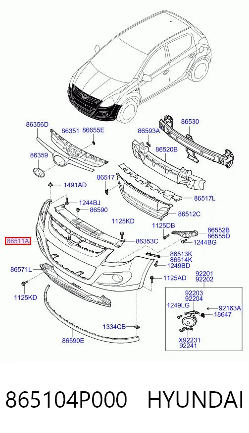 Hyundai I20  (2008 - 2012) Ön tampon satın al