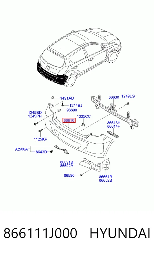 Hyundai I20 I Arka tampon fiyatları