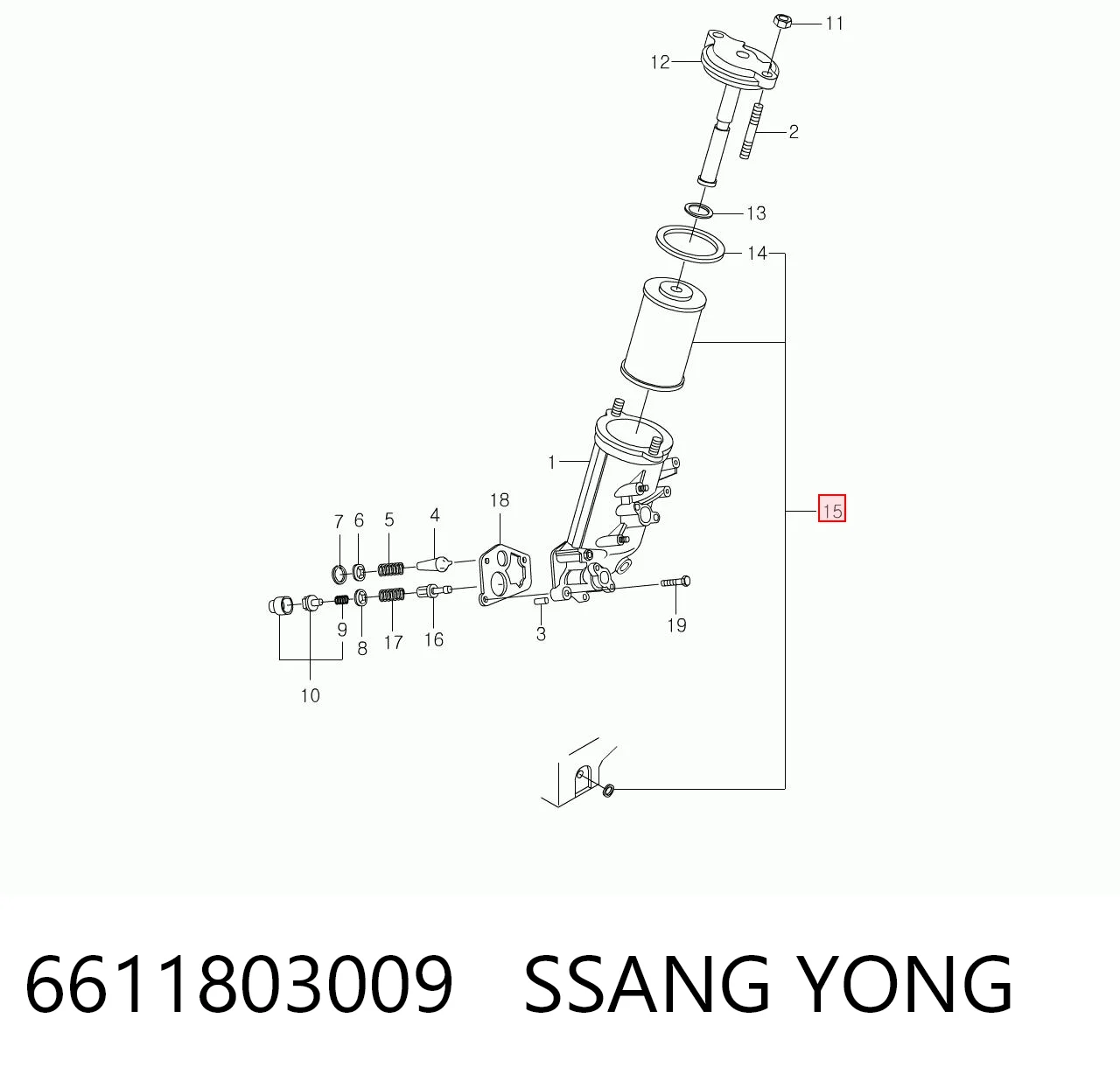 6611803009 Ssang Yong
