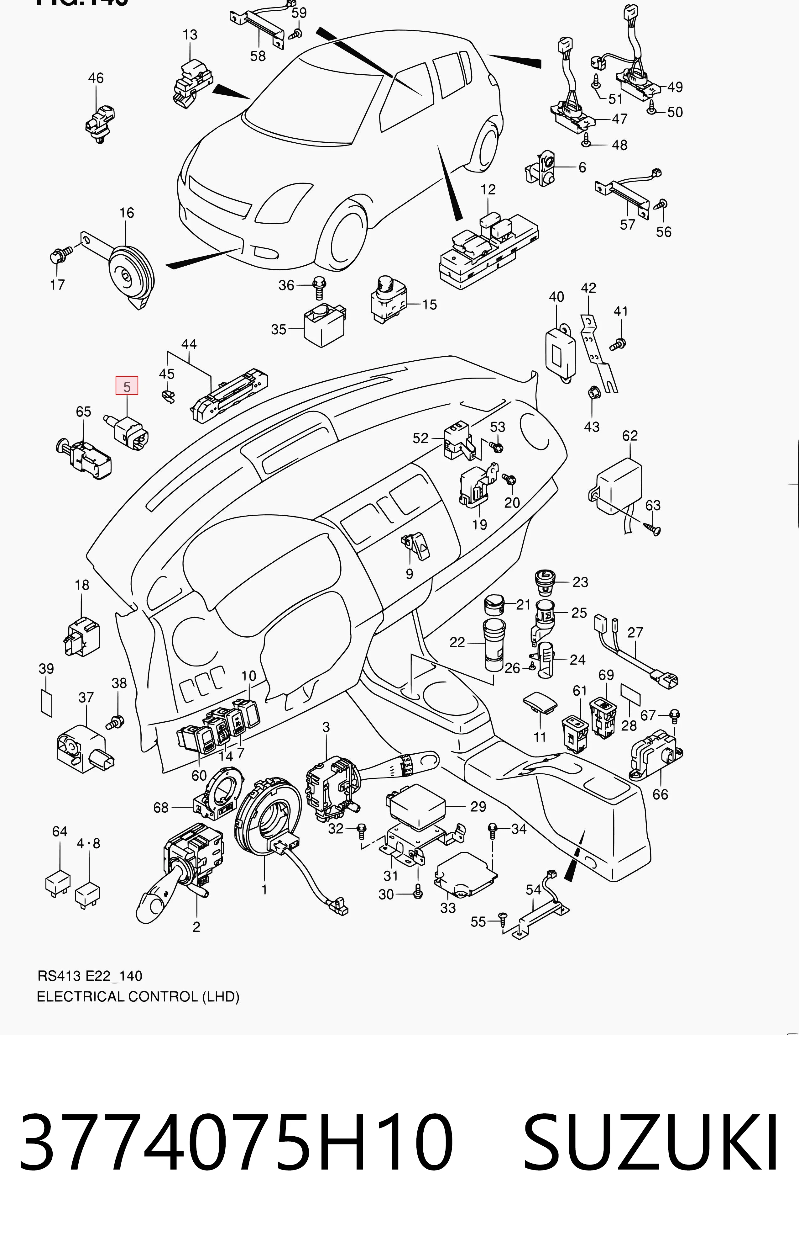 Toyota Corolla  Fren Pedal Müşürü