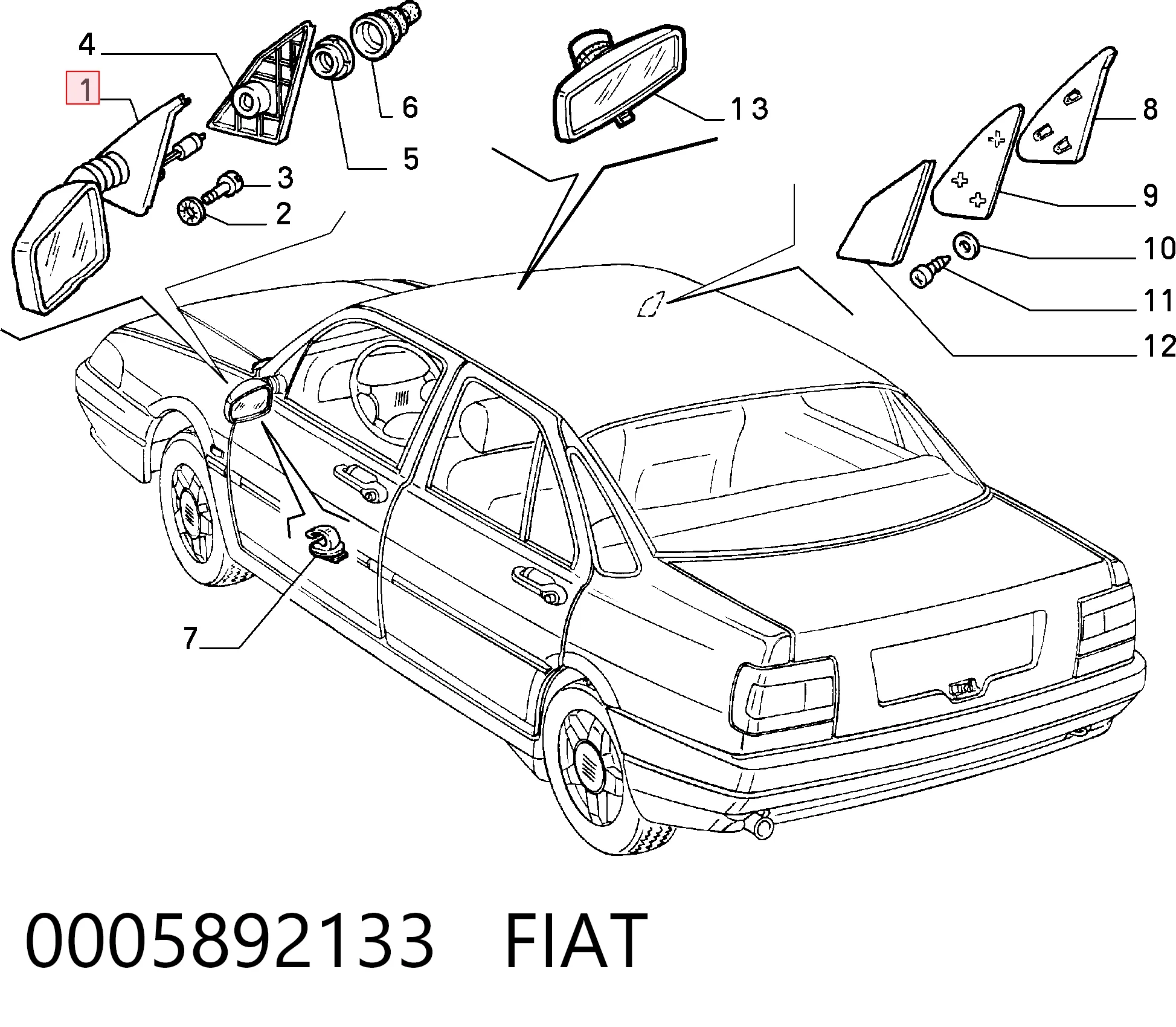Fiat Tipo  Yan ayna