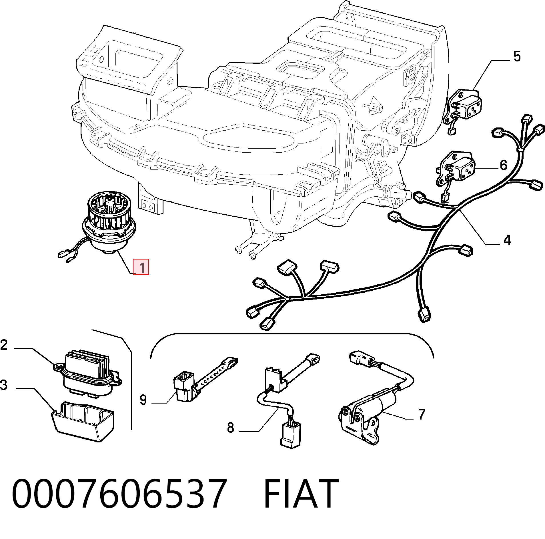 Marea station wagon (185) (1996 - 2007) Kalorifer fan motoru