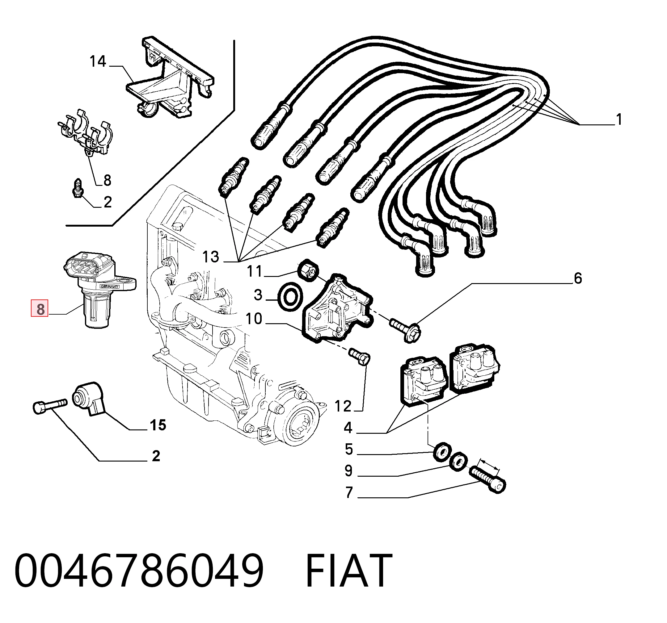Fiat Doblo I Eksantrik sensörü