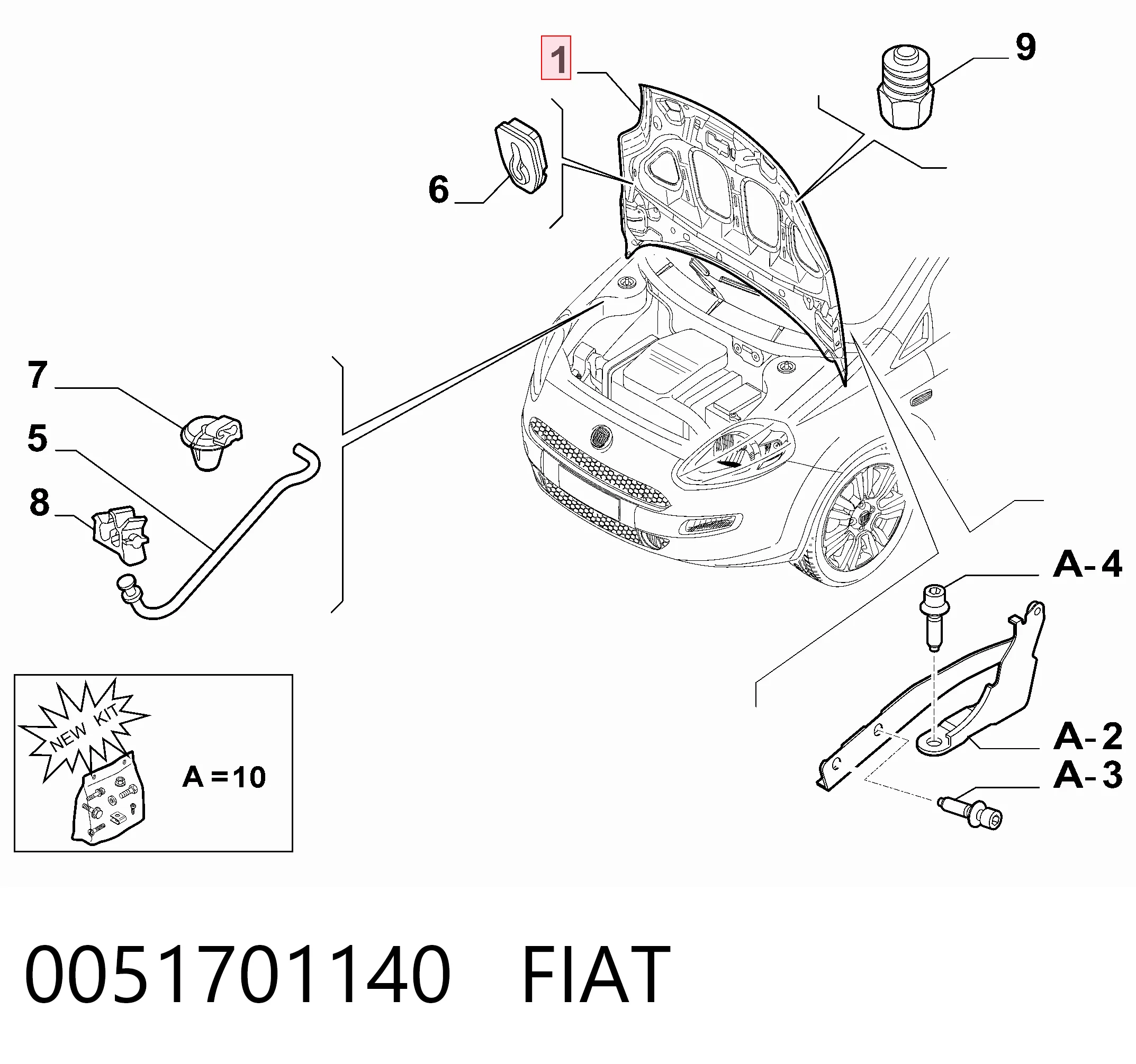 Fiat Punto  (2005 - 2018) Kaput satın al